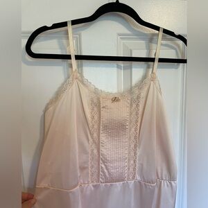 Vintage Satin Baby Pink Teddy Nightie